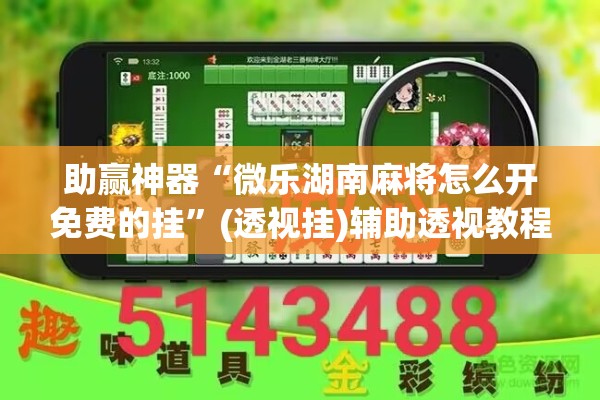 助赢神器“微乐湖南麻将怎么开免费的挂”(透视挂)辅助透视教程