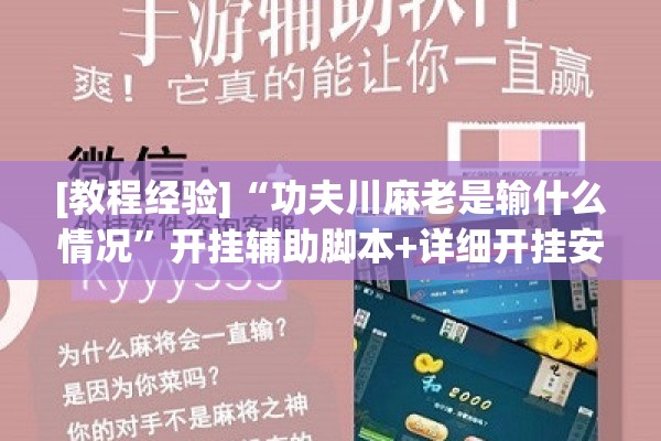 [教程经验]“功夫川麻老是输什么情况”开挂辅助脚本+详细开挂安装教程