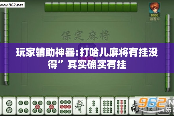 玩家辅助神器:打哈儿麻将有挂没得”其实确实有挂