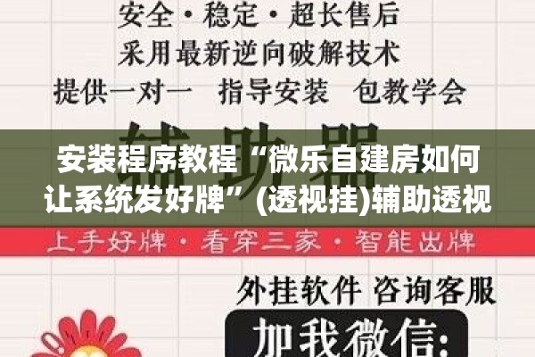 安装程序教程“微乐自建房如何让系统发好牌”(透视挂)辅助透视教程