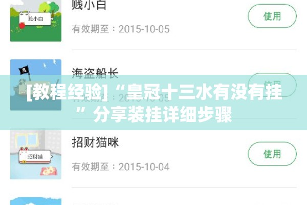 [教程经验]“皇冠十三水有没有挂	”分享装挂详细步骤