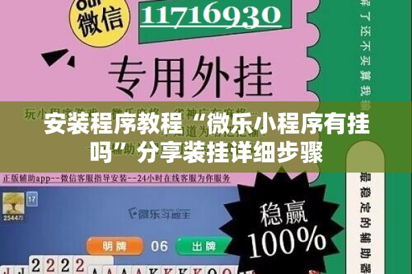 安装程序教程“微乐小程序有挂吗	”分享装挂详细步骤