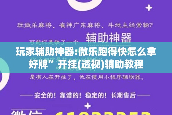 玩家辅助神器:微乐跑得快怎么拿好牌”开挂(透视)辅助教程