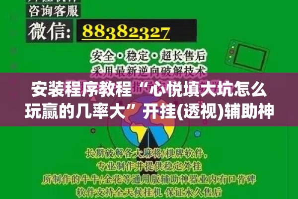 安装程序教程“心悦填大坑怎么玩赢的几率大”开挂(透视)辅助神器