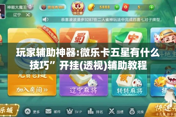 玩家辅助神器:微乐卡五星有什么技巧	”开挂(透视)辅助教程