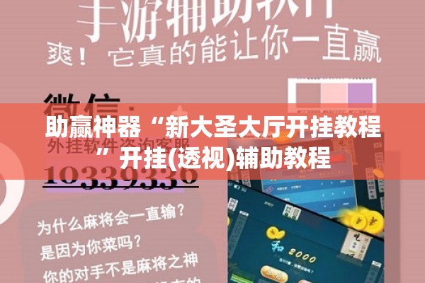 助赢神器“新大圣大厅开挂教程	”开挂(透视)辅助教程