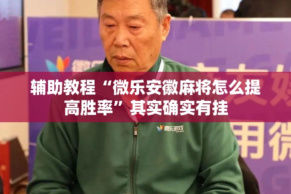 辅助教程“微乐安徽麻将怎么提高胜率”其实确实有挂