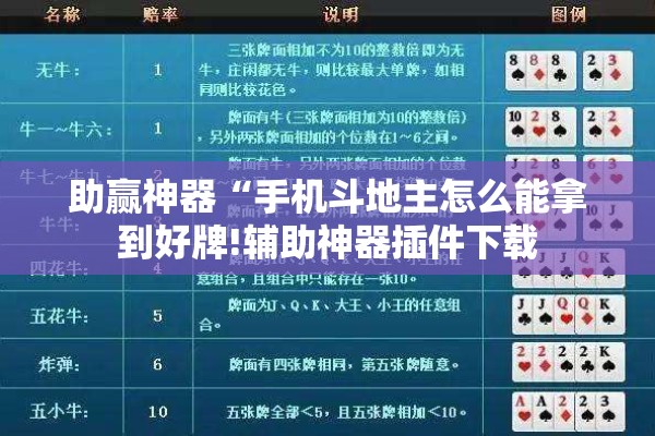 助赢神器“手机斗地主怎么能拿到好牌!辅助神器插件下载 助赢神器“手机斗地主怎么能拿到好牌!辅助神器插件下载