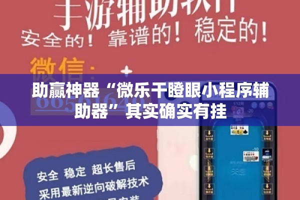 助赢神器“微乐干瞪眼小程序辅助器	”其实确实有挂