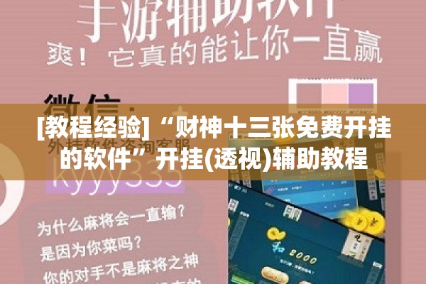 [教程经验]“财神十三张免费开挂的软件”开挂(透视)辅助教程