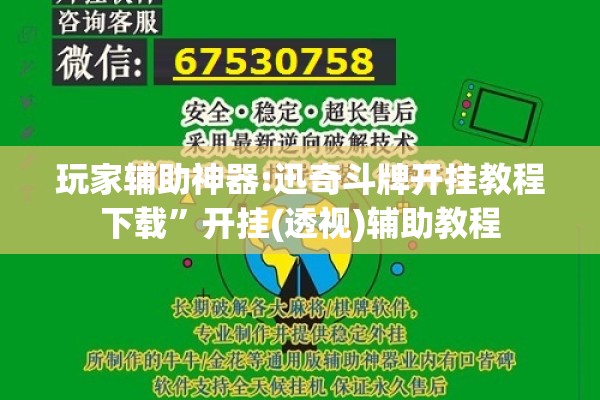 玩家辅助神器:迅奇斗牌开挂教程下载	”开挂(透视)辅助教程