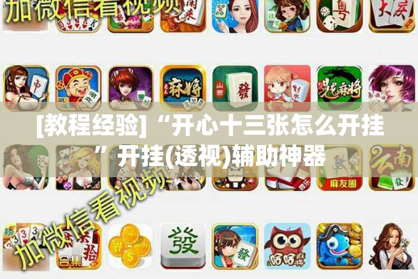 [教程经验]“开心十三张怎么开挂”开挂(透视)辅助神器