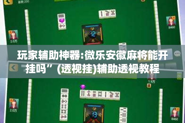 玩家辅助神器:微乐安徽麻将能开挂吗”(透视挂)辅助透视教程