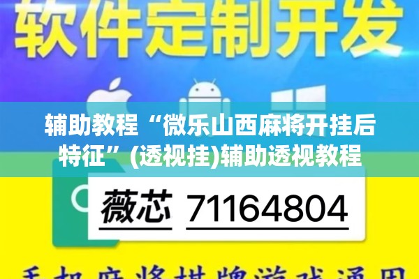 辅助教程“微乐山西麻将开挂后特征”(透视挂)辅助透视教程