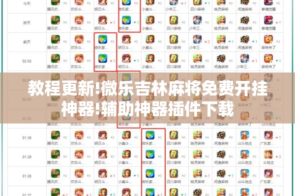 教程更新!微乐吉林麻将免费开挂神器!辅助神器插件下载