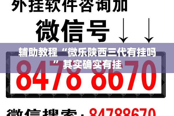 辅助教程“微乐陕西三代有挂吗	”其实确实有挂