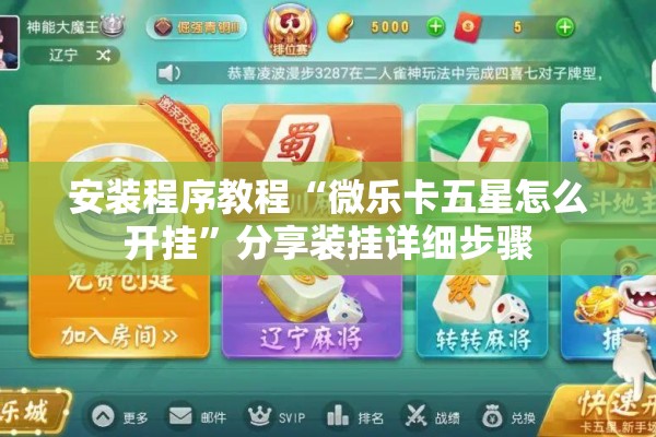 安装程序教程“微乐卡五星怎么开挂”分享装挂详细步骤