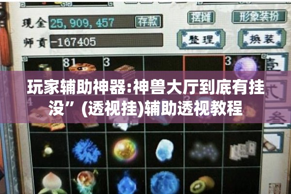 玩家辅助神器:神兽大厅到底有挂没”(透视挂)辅助透视教程