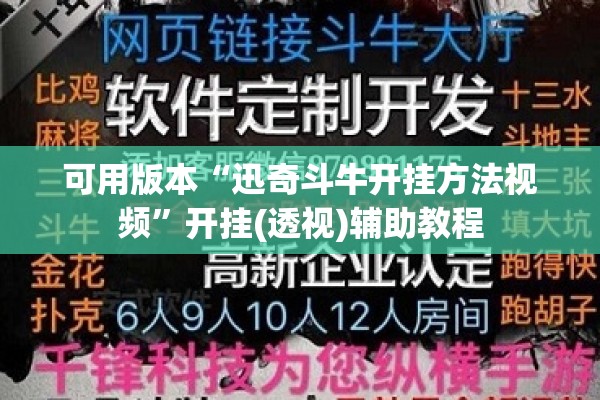 可用版本“迅奇斗牛开挂方法视频”开挂(透视)辅助教程