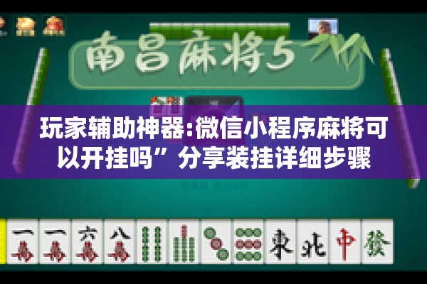 玩家辅助神器:微信小程序麻将可以开挂吗”分享装挂详细步骤