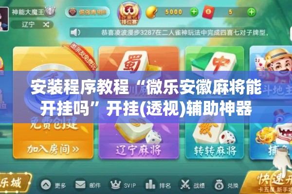 安装程序教程“微乐安徽麻将能开挂吗”开挂(透视)辅助神器