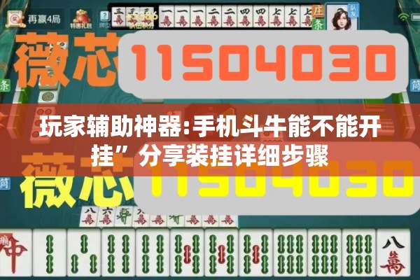 玩家辅助神器:手机斗牛能不能开挂”分享装挂详细步骤