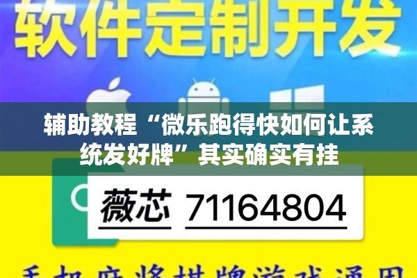 辅助教程“微乐跑得快如何让系统发好牌”其实确实有挂