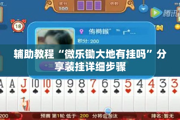 辅助教程“微乐锄大地有挂吗	”分享装挂详细步骤