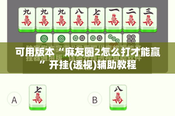 可用版本“麻友圈2怎么打才能赢	”开挂(透视)辅助教程