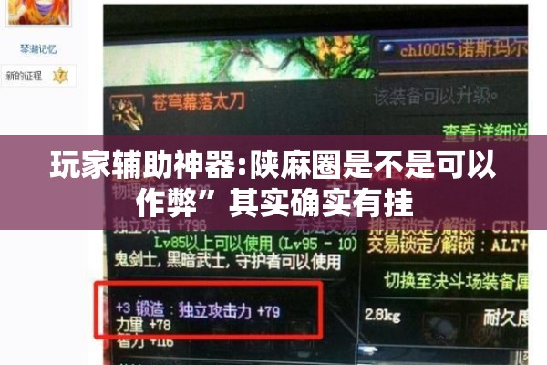 玩家辅助神器:陕麻圈是不是可以作弊”其实确实有挂