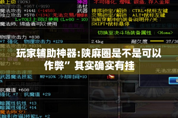 玩家辅助神器:陕麻圈是不是可以作弊”其实确实有挂
