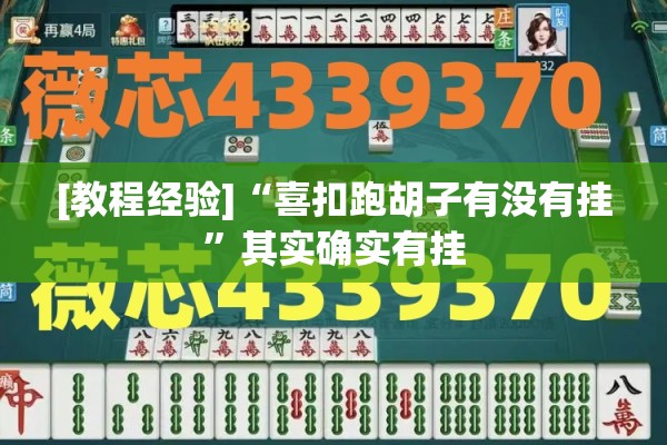 [教程经验]“喜扣跑胡子有没有挂	”其实确实有挂