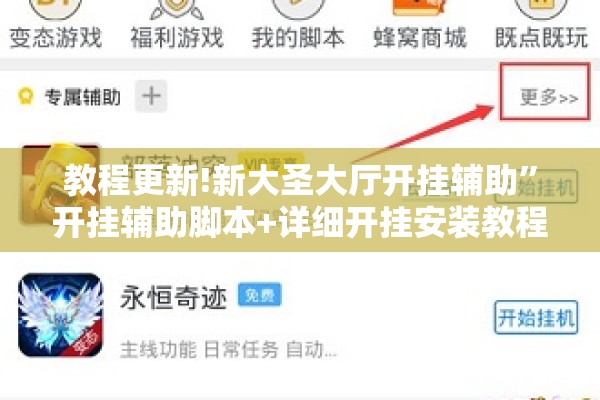 教程更新!新大圣大厅开挂辅助	”开挂辅助脚本+详细开挂安装教程