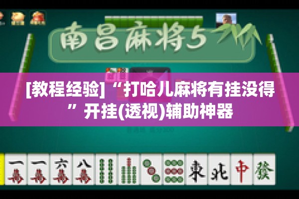 [教程经验]“打哈儿麻将有挂没得”开挂(透视)辅助神器