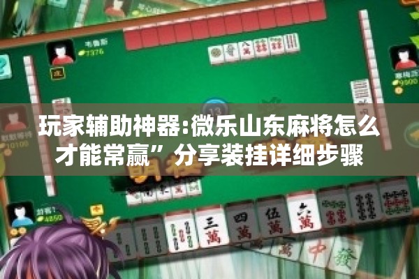 玩家辅助神器:微乐山东麻将怎么才能常赢”分享装挂详细步骤