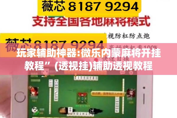玩家辅助神器:微乐内蒙麻将开挂教程”(透视挂)辅助透视教程