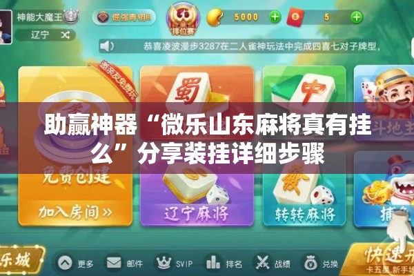 助赢神器“微乐山东麻将真有挂么”分享装挂详细步骤