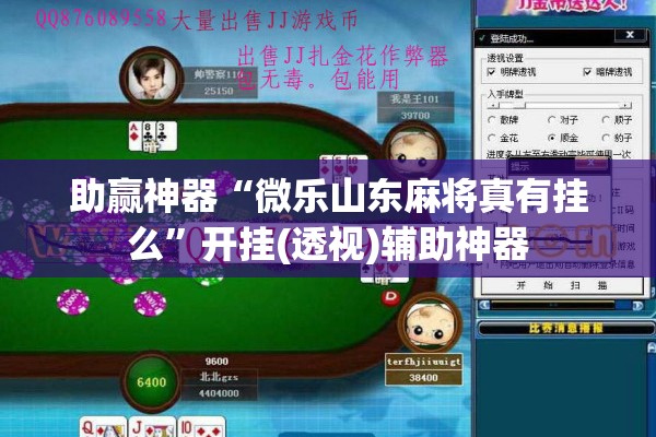 助赢神器“微乐山东麻将真有挂么”开挂(透视)辅助神器