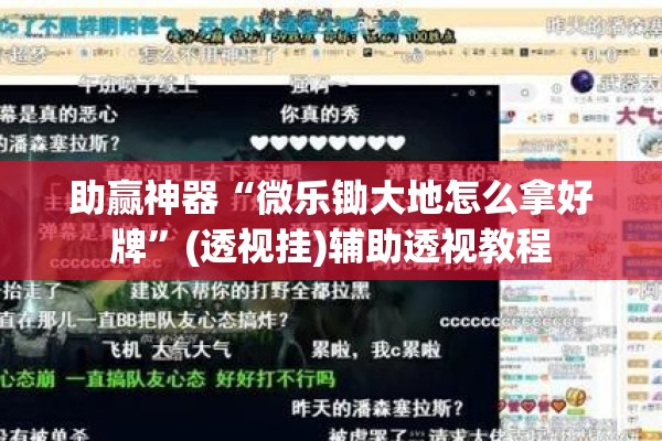 助赢神器“微乐锄大地怎么拿好牌	”(透视挂)辅助透视教程