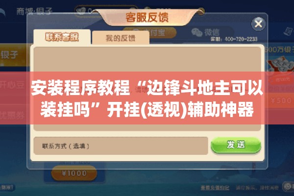 安装程序教程“边锋斗地主可以装挂吗	”开挂(透视)辅助神器