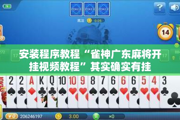 安装程序教程“雀神广东麻将开挂视频教程”其实确实有挂