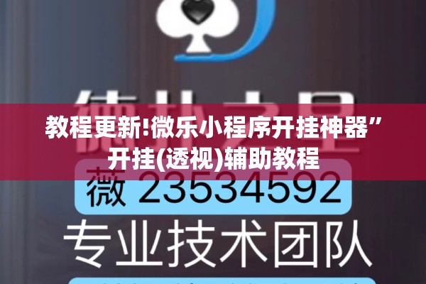 教程更新!微乐小程序开挂神器	”开挂(透视)辅助教程