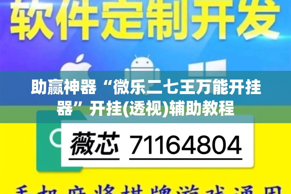 助赢神器“微乐二七王万能开挂器”开挂(透视)辅助教程