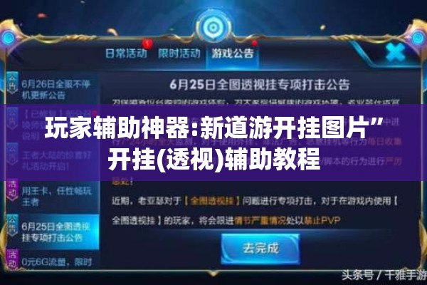 玩家辅助神器:新道游开挂图片	”开挂(透视)辅助教程