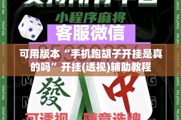 可用版本“手机跑胡子开挂是真的吗”开挂(透视)辅助教程